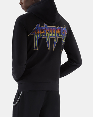 Hooded sweatshirt with black screen print