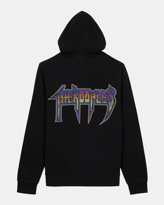Hooded sweatshirt with black screen print