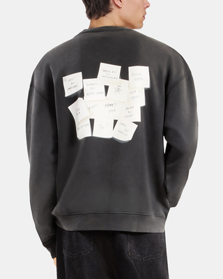 Sweatshirt with faded black screen print