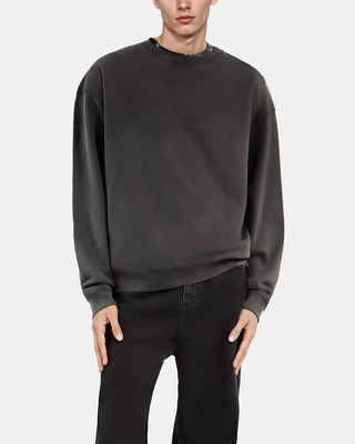 Sweatshirt with faded black screen print