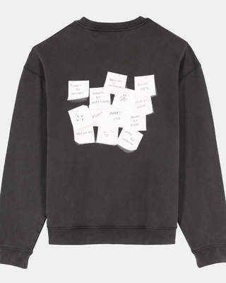 Sweatshirt with faded black screen print