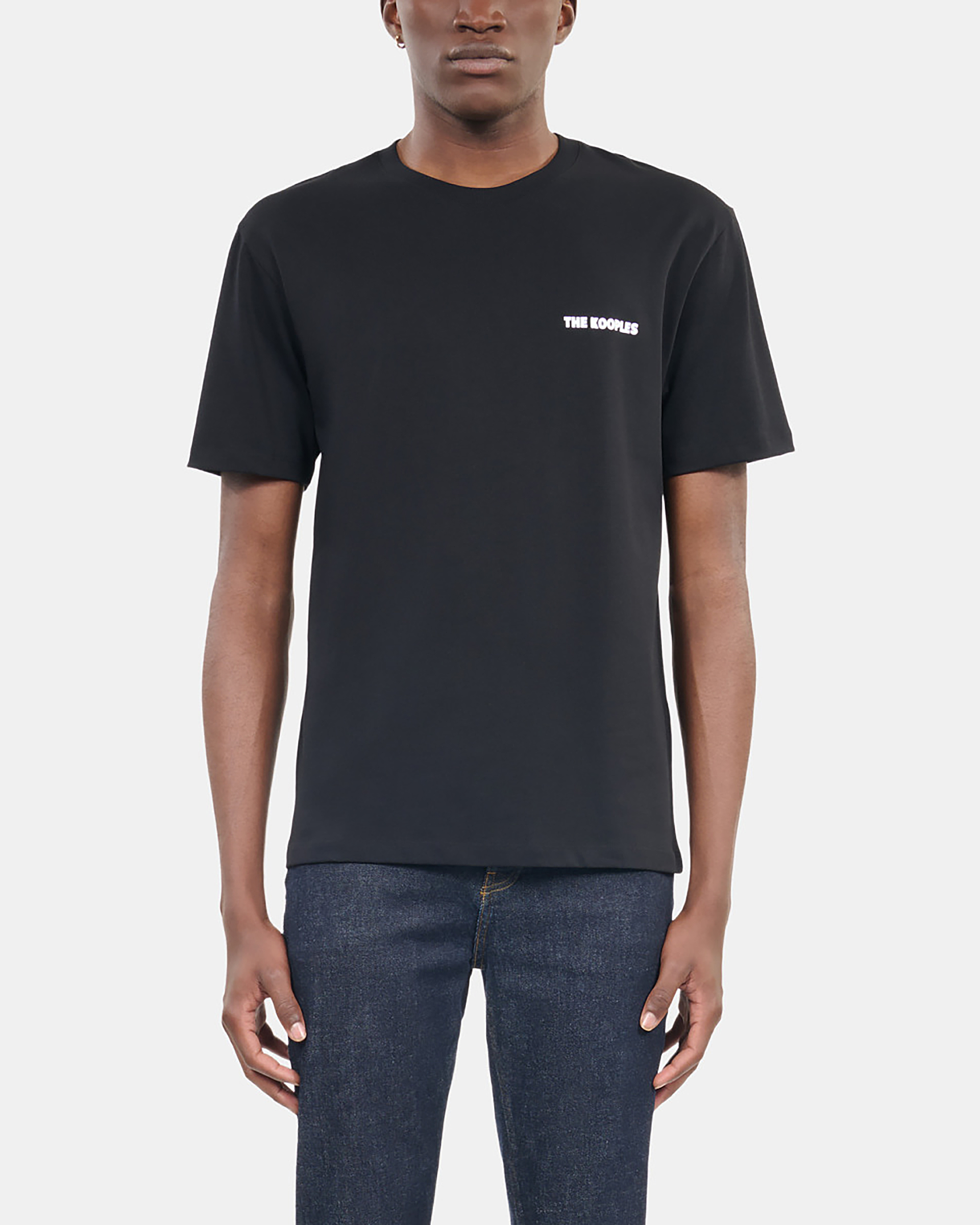 Men's black t-shirt with Logo serigraphy