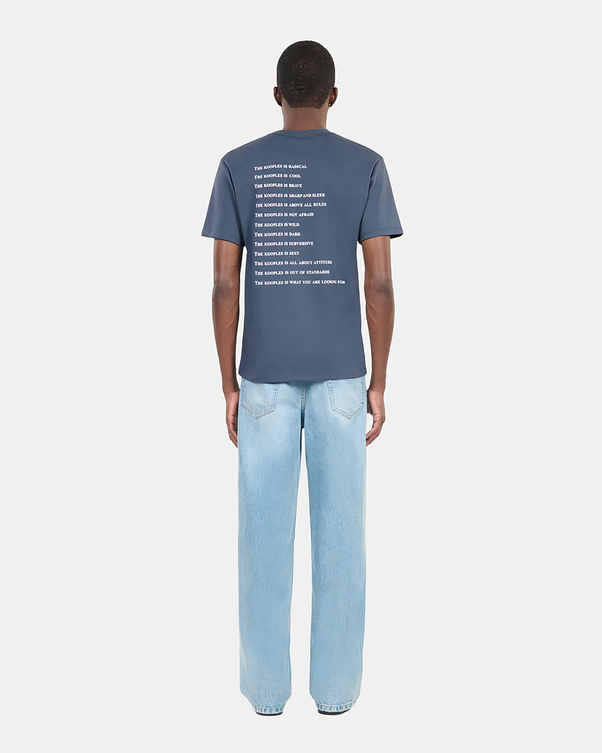 'What Is' T-shirt, dark blue