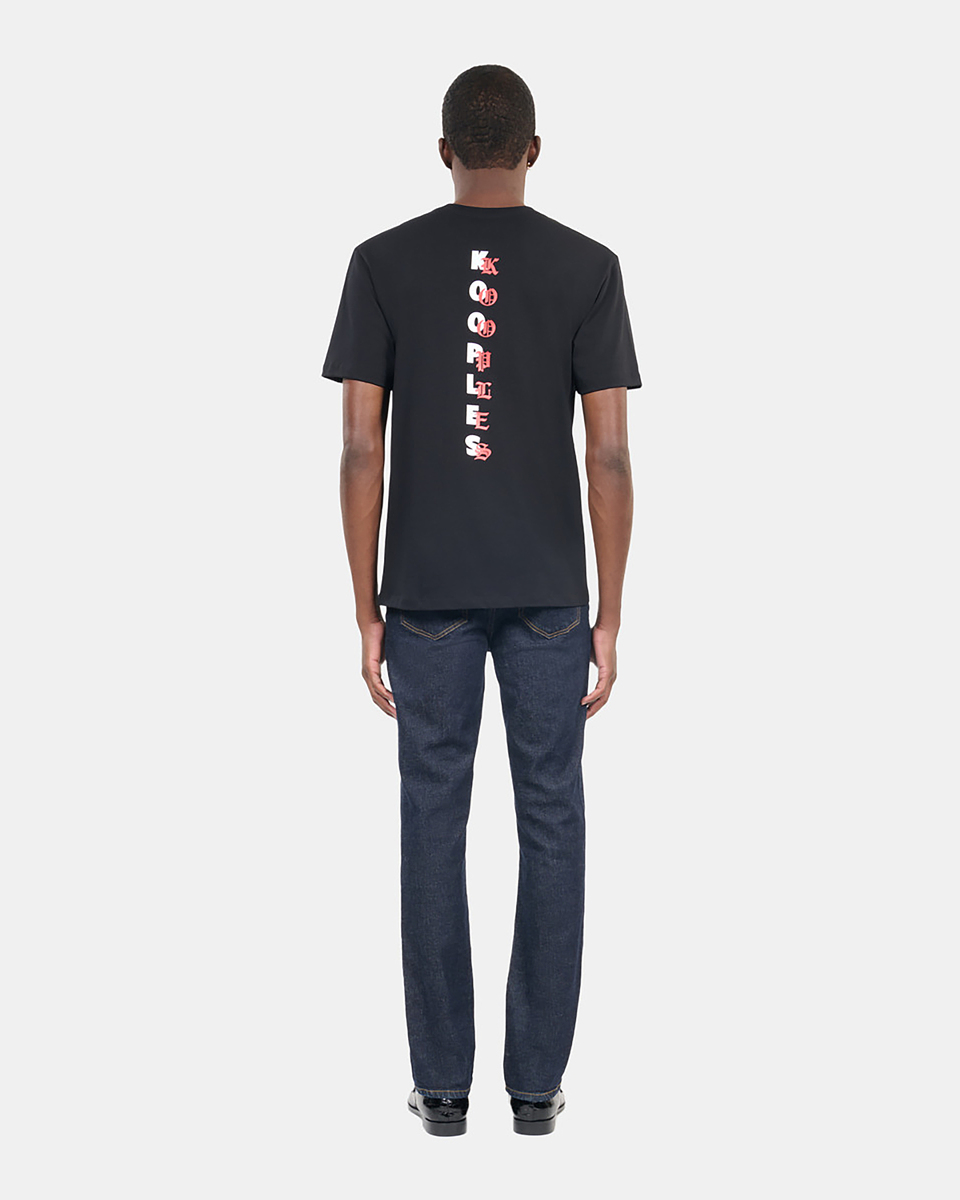 Men's black t-shirt with Logo serigraphy