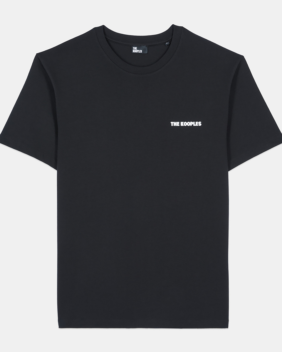 Men's black t-shirt with Logo serigraphy