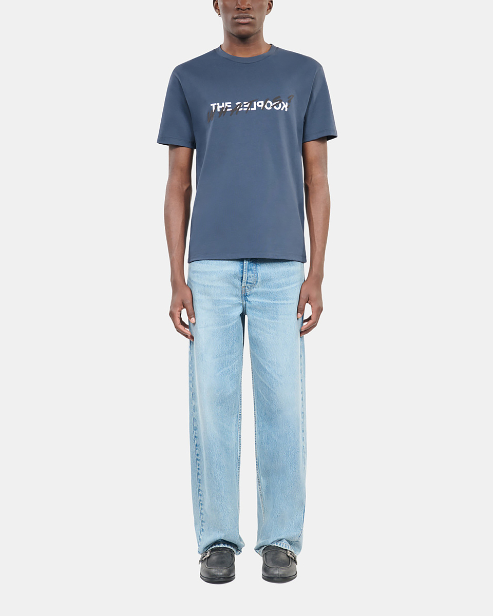 'What Is' T-shirt, dark blue