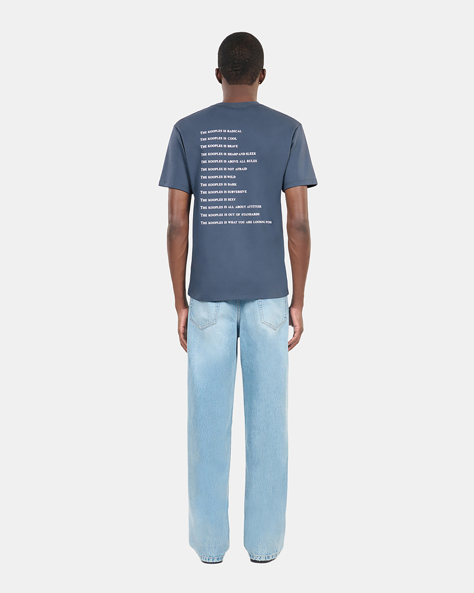 'What Is' T-shirt, dark blue