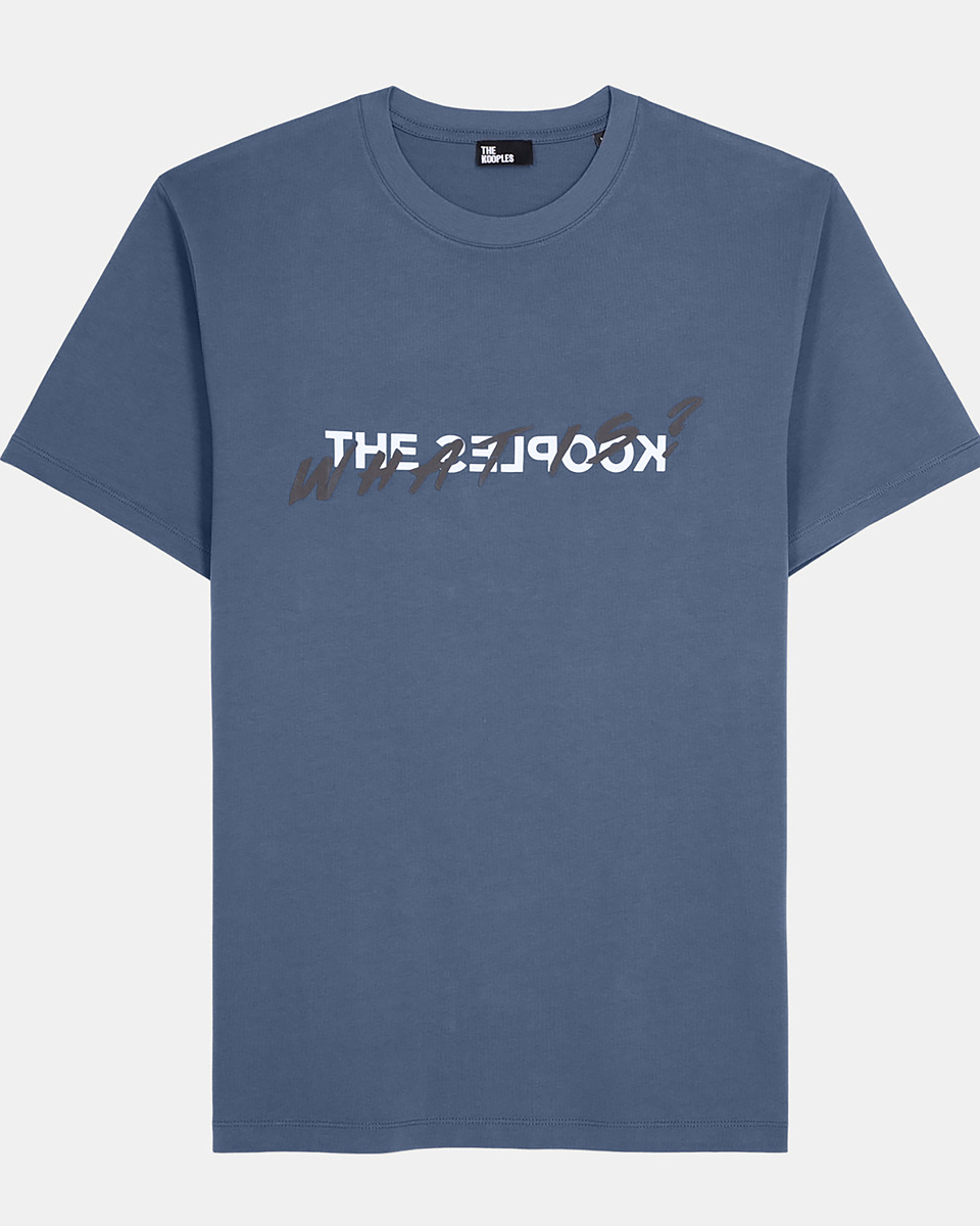 'What Is' T-shirt, dark blue