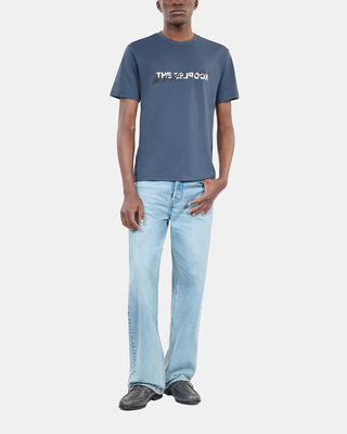 'What Is' T-shirt, dark blue