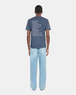 'What Is' T-shirt, dark blue