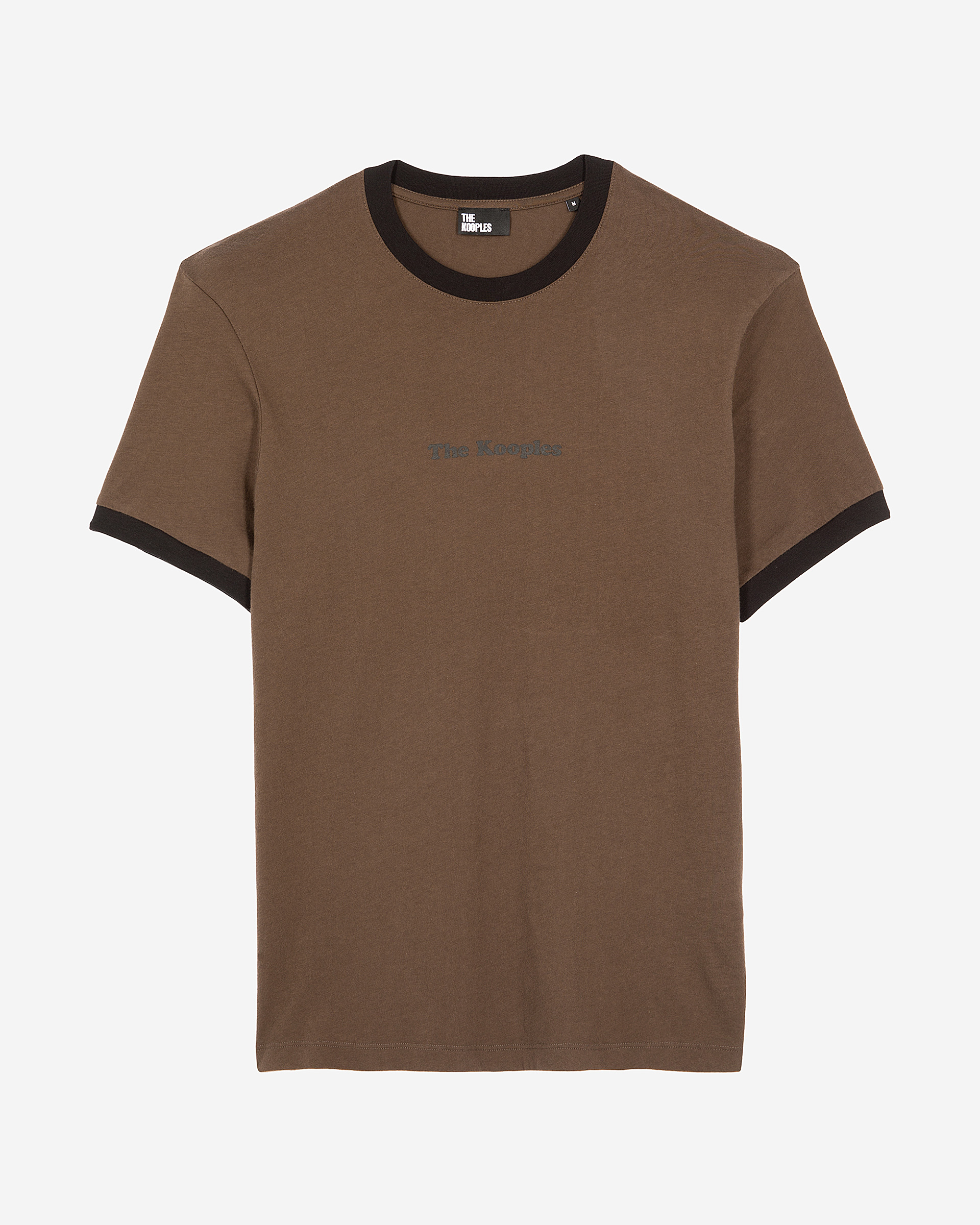 T-shirt with brown screen printing
