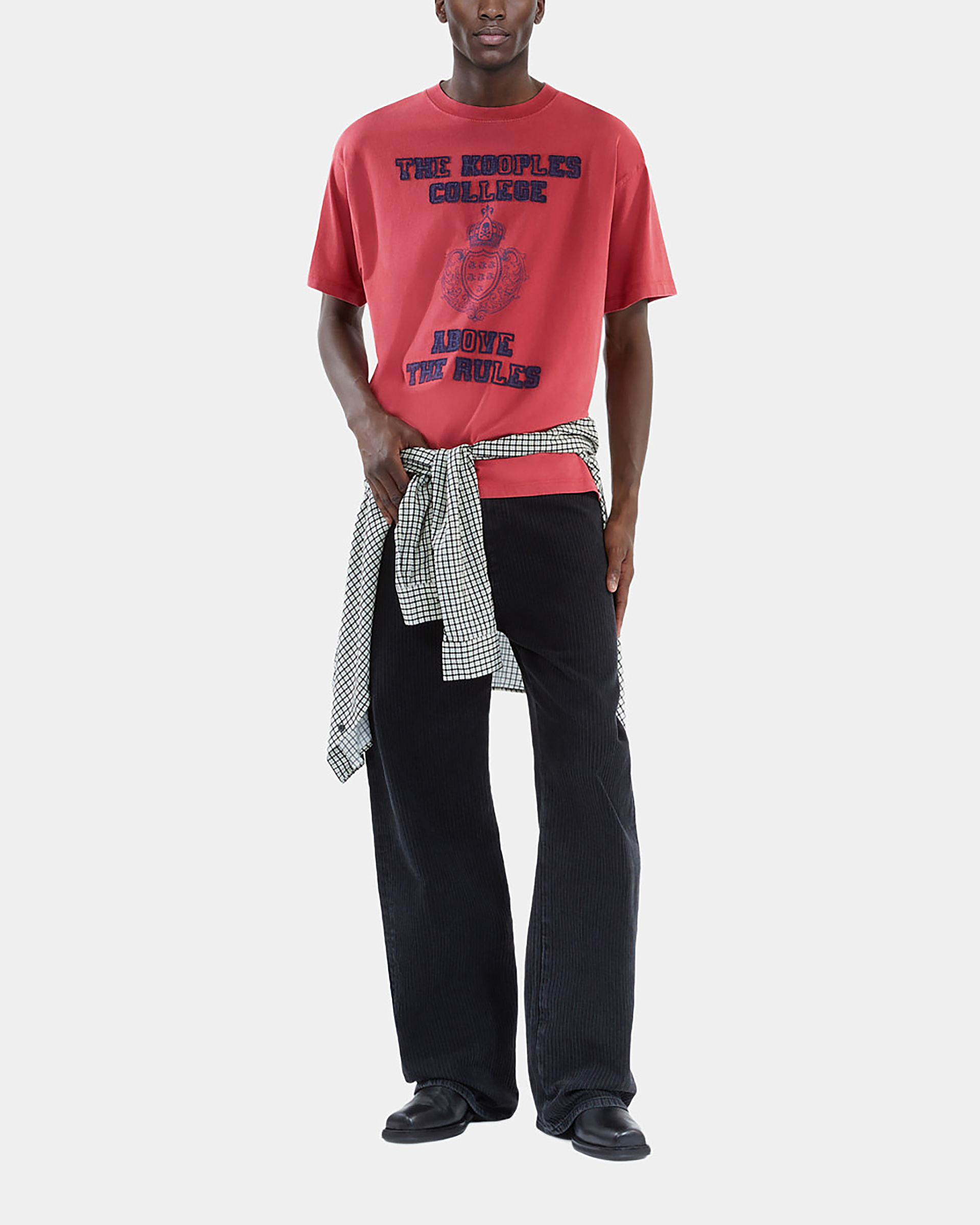 T-shirt with red screen print