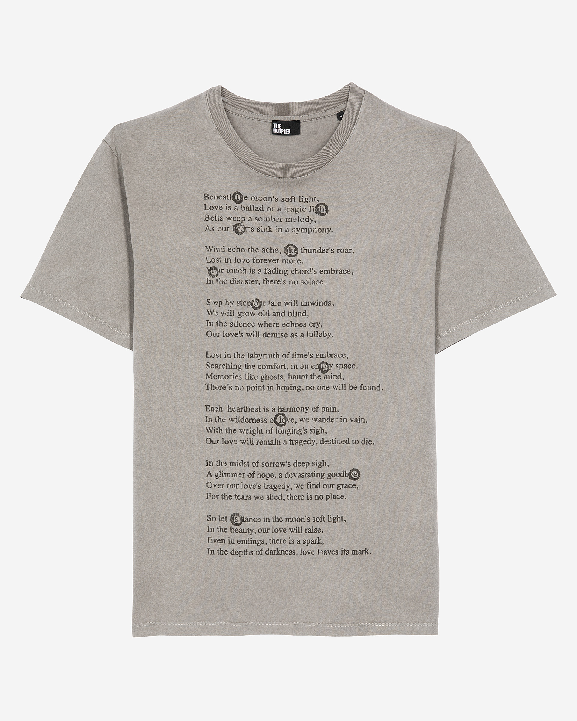 T-shirt with grey screen print