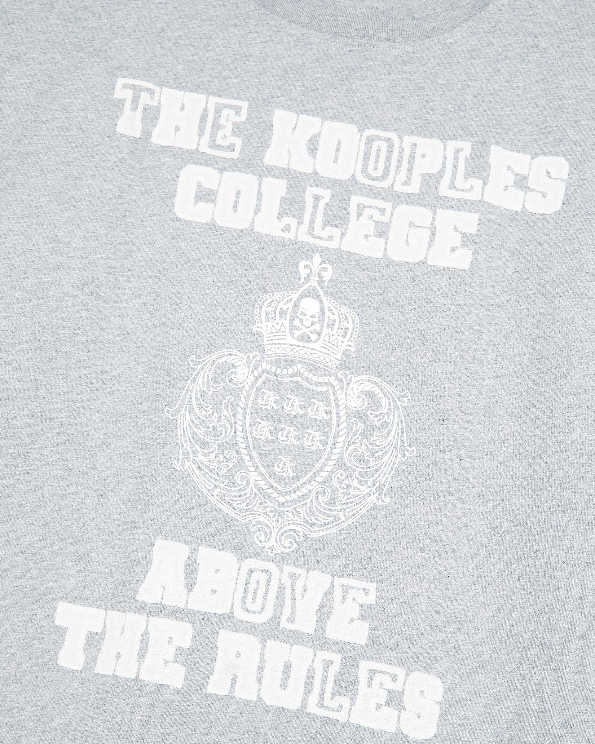 Gray T-shirt with screen print patch