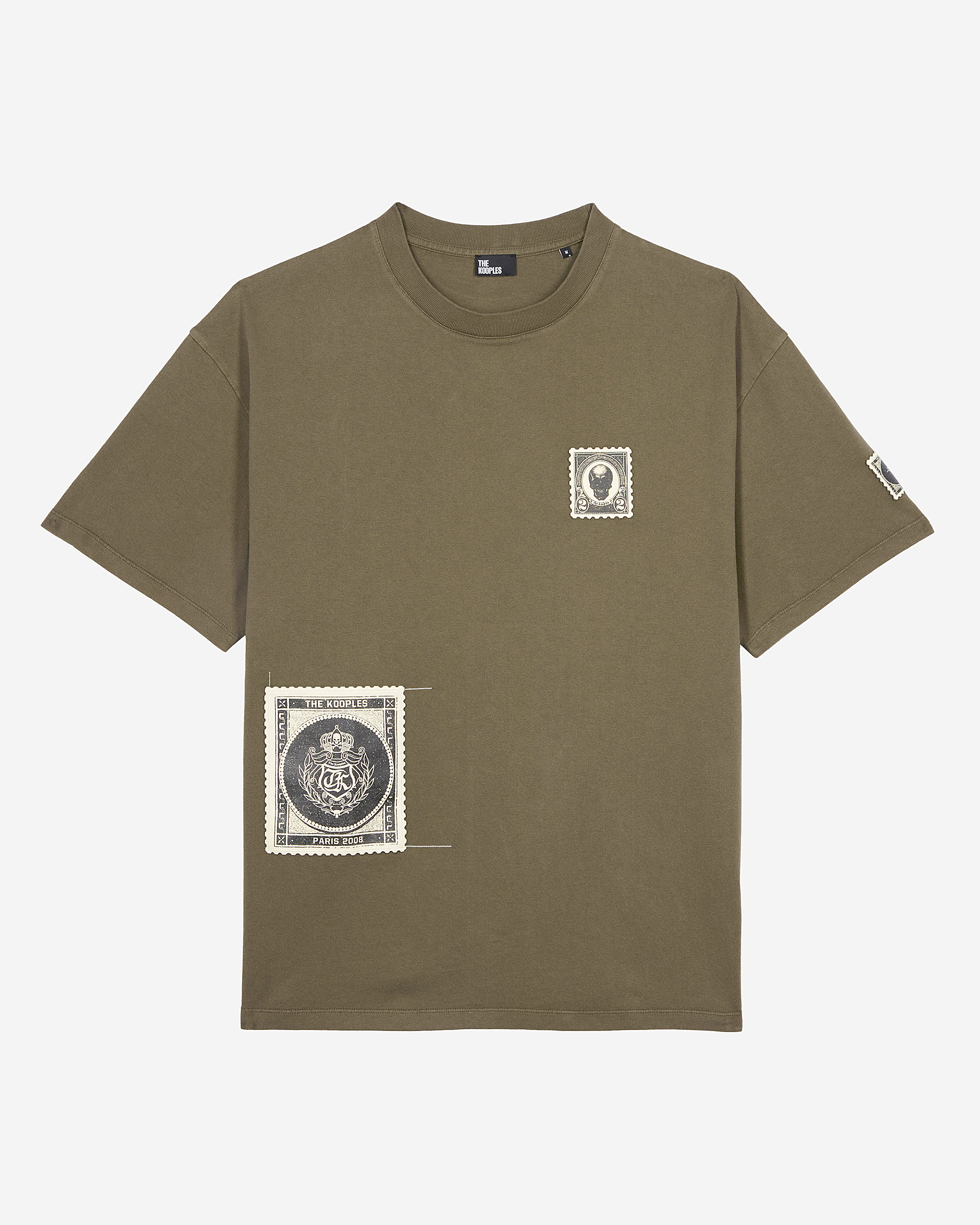 T-shirt with khaki patches