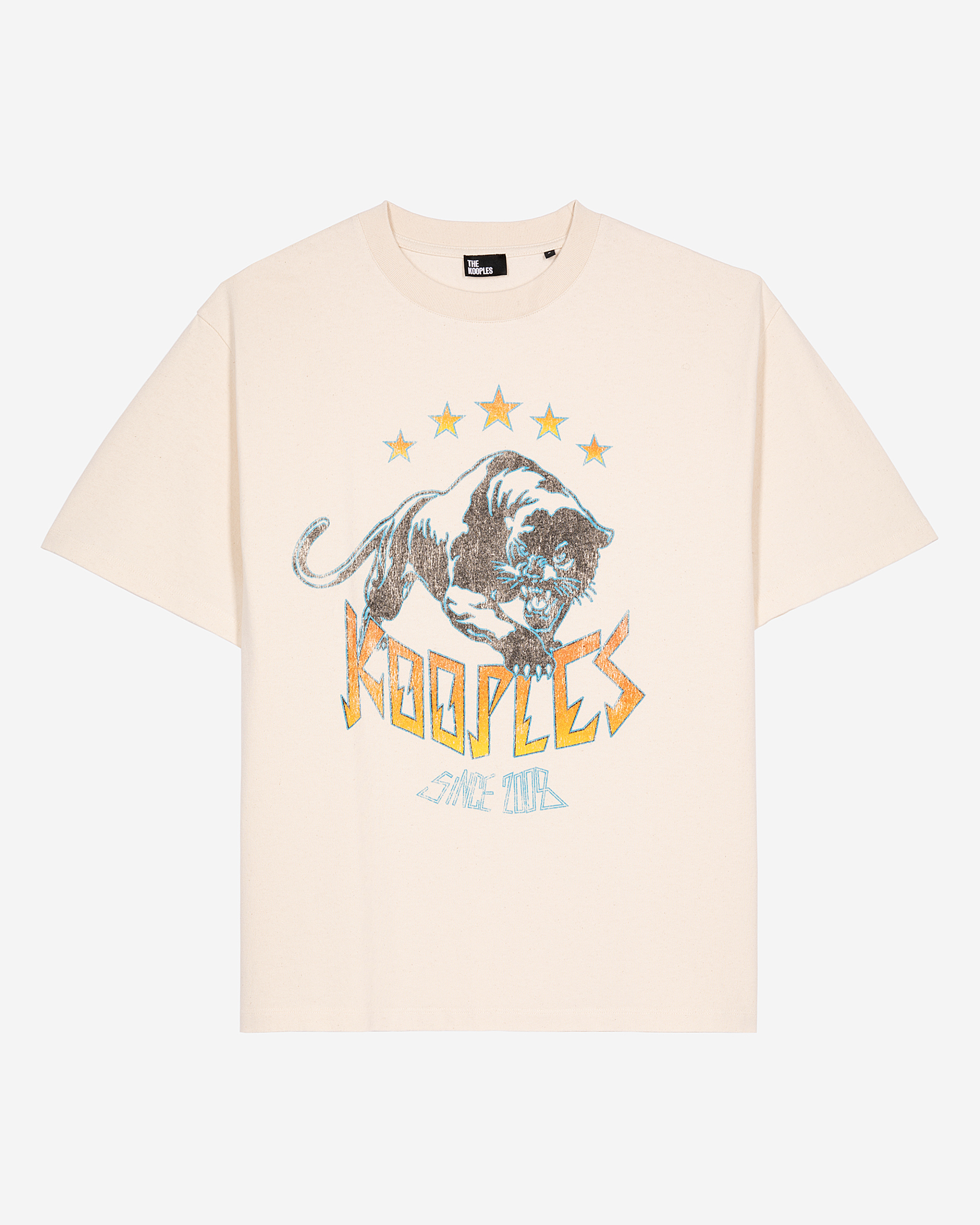 T-shirt with ecru screen print