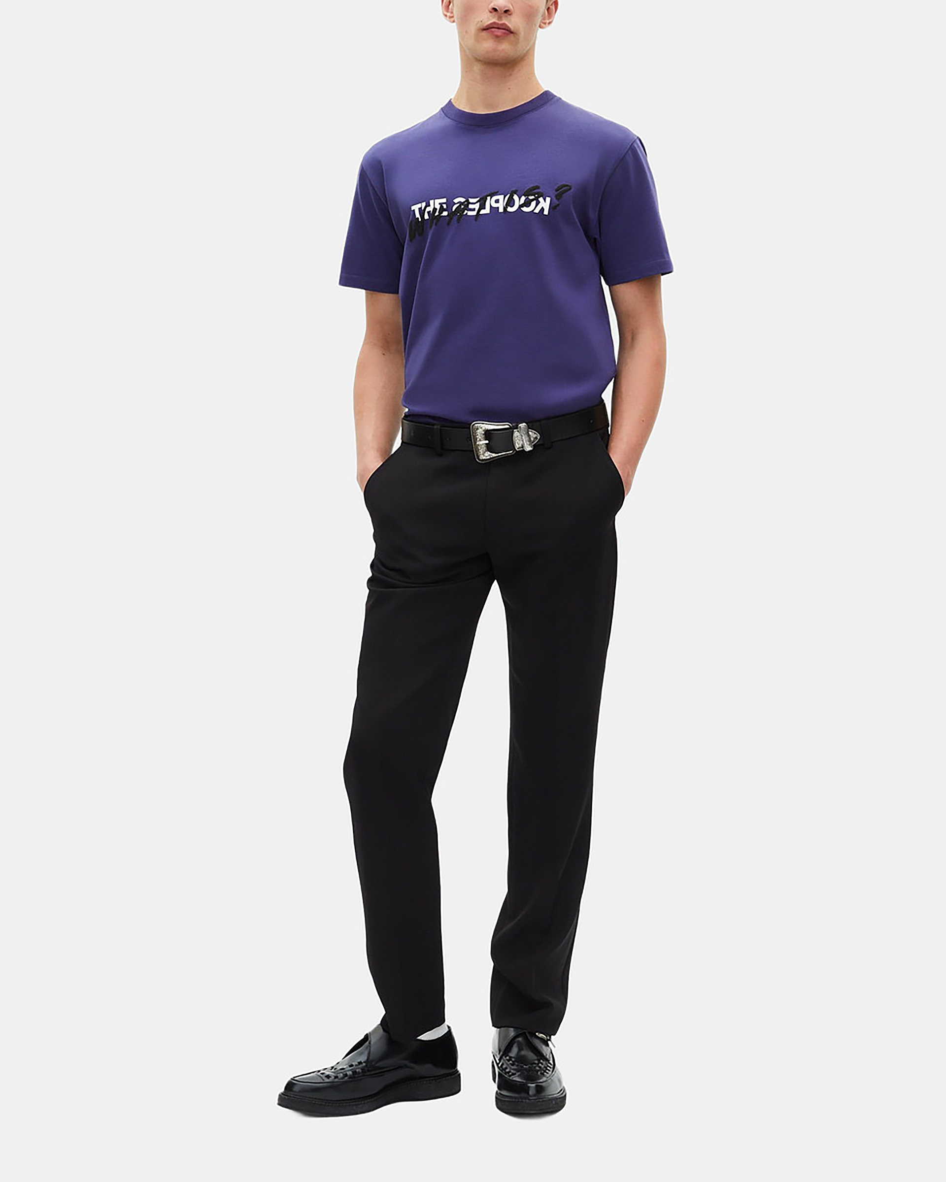 What is navy blue t-shirt