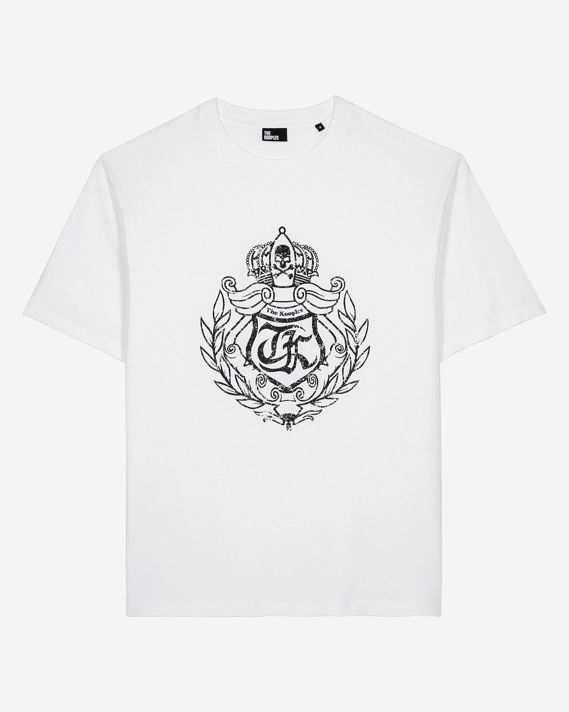 T-shirt with white screen print
