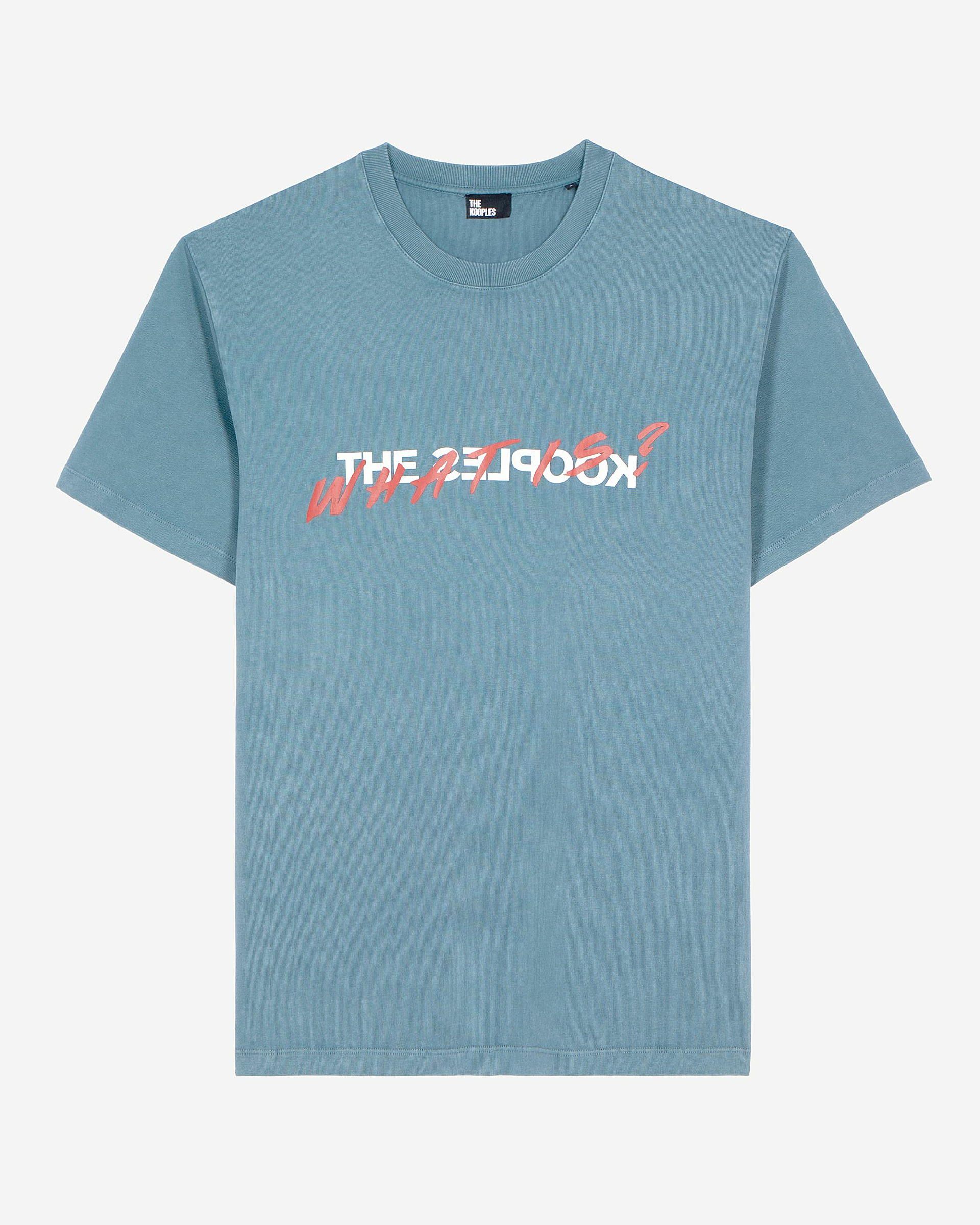 What is blue T-shirt