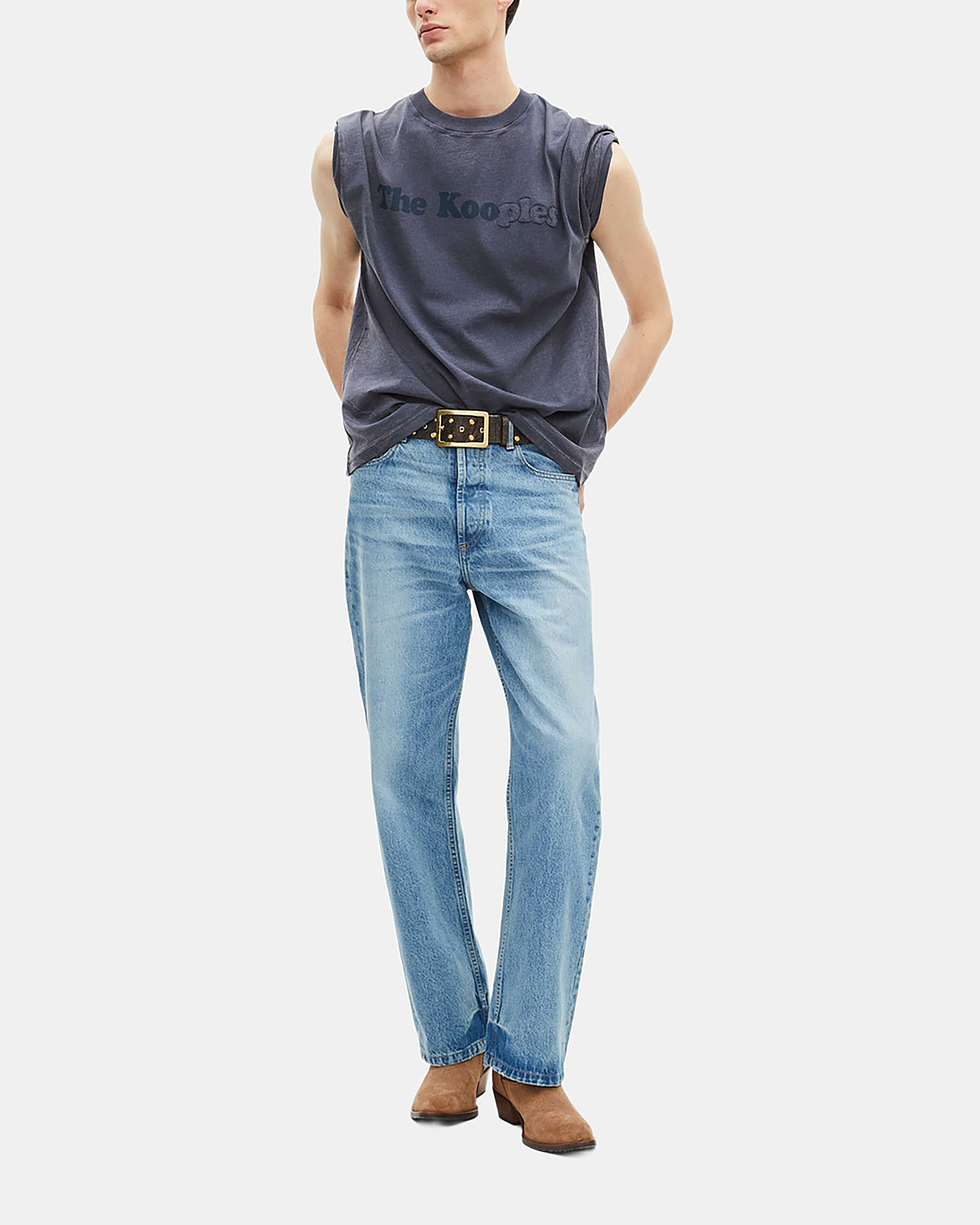 T-shirt with navy logo