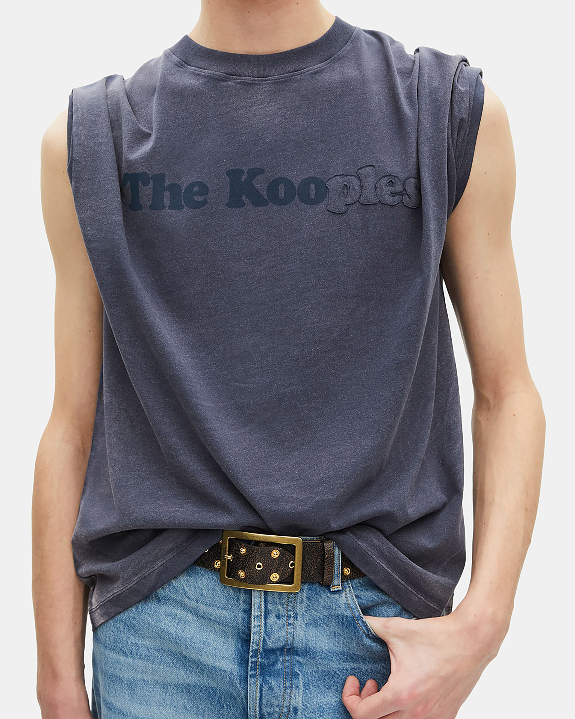 T-shirt with navy logo