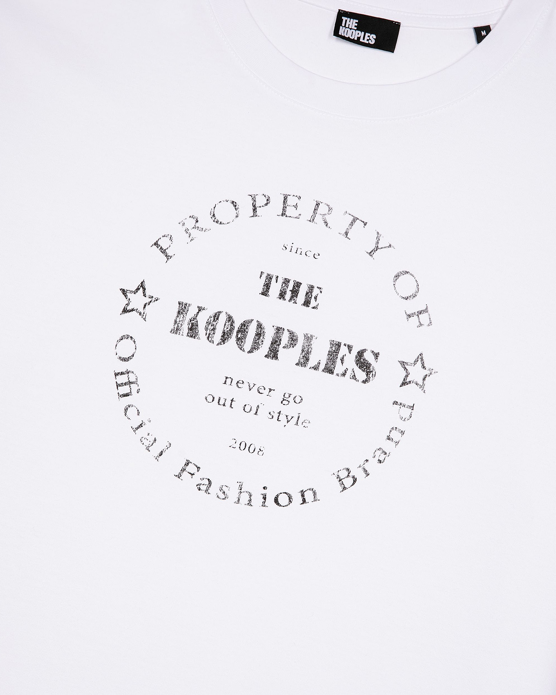 T-shirt with white screen printing