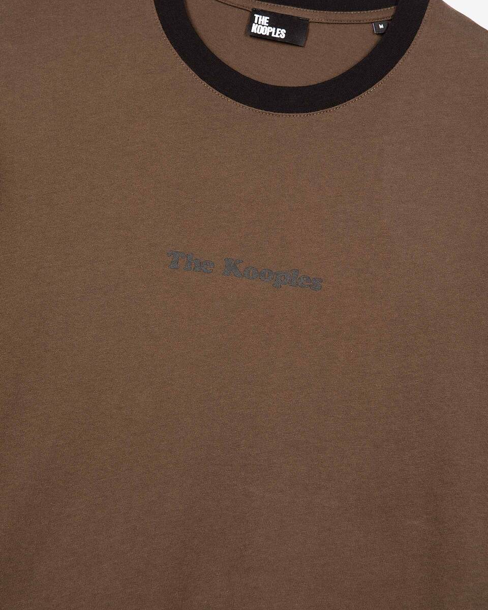 T-shirt with brown screen printing