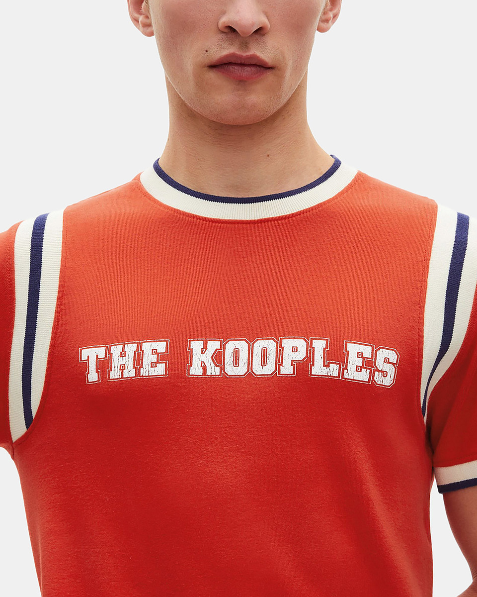 T-shirt with red logo