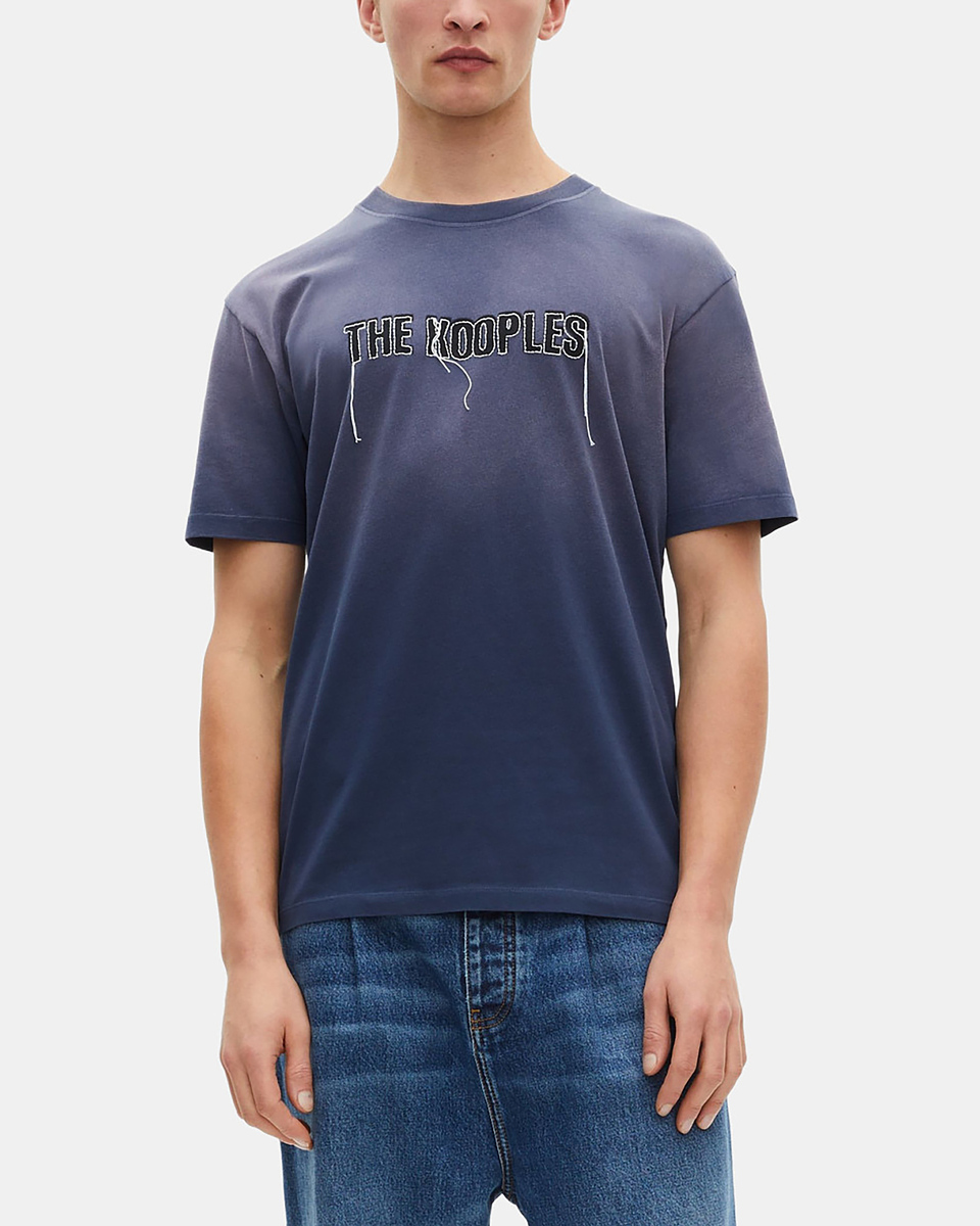 Navy Blue Faded Logo T-Shirt