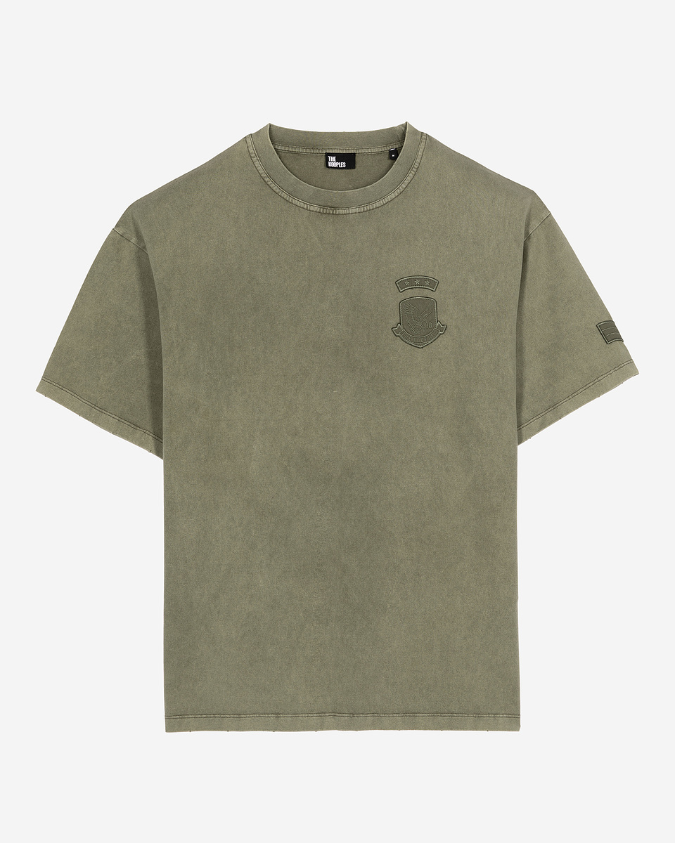 T-shirt with khaki patches