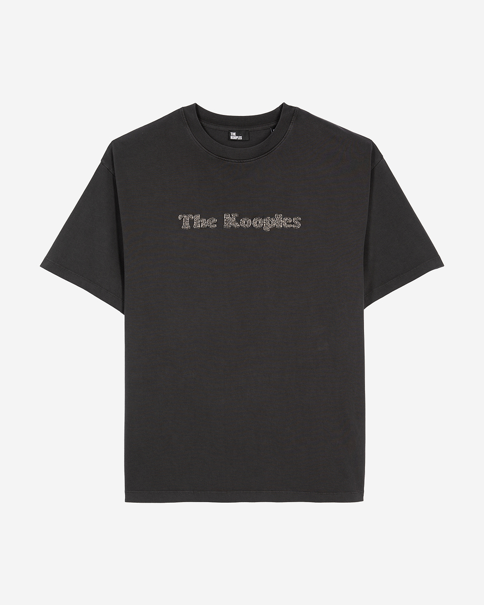 T-shirt with faded black logo