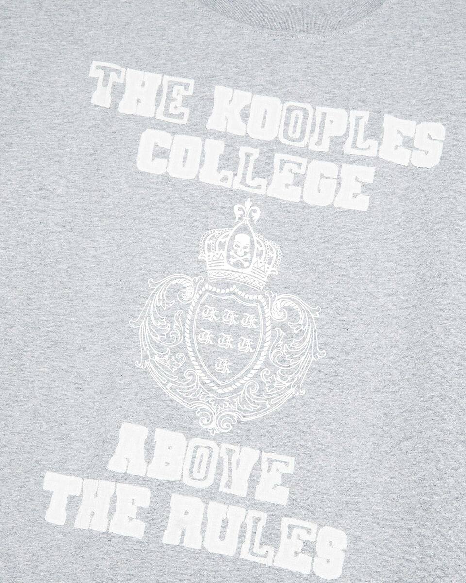Gray T-shirt with screen print patch