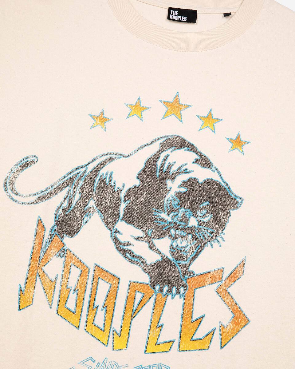 T-shirt with ecru screen print