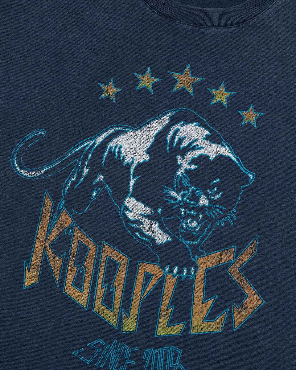 T-shirt with navy screen print