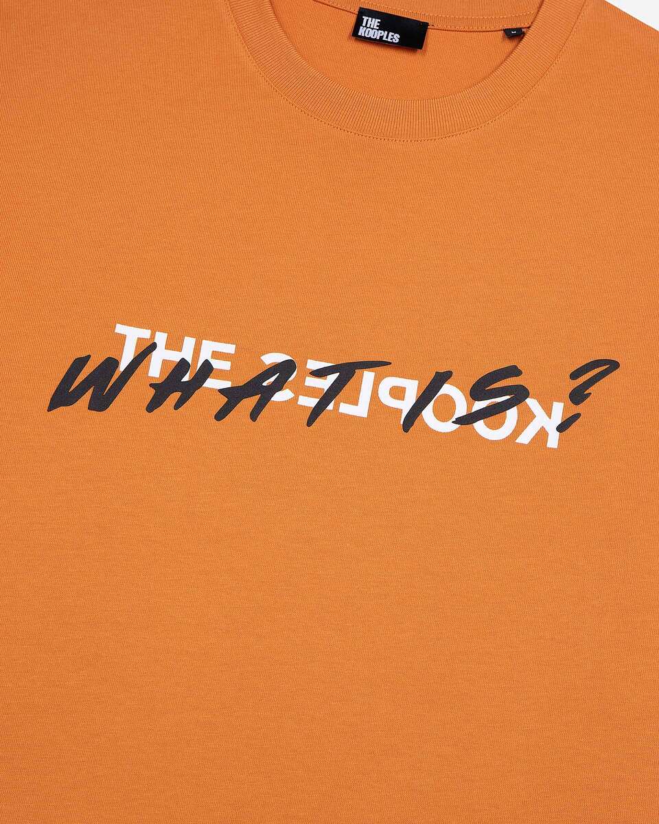 What is orange T-shirt