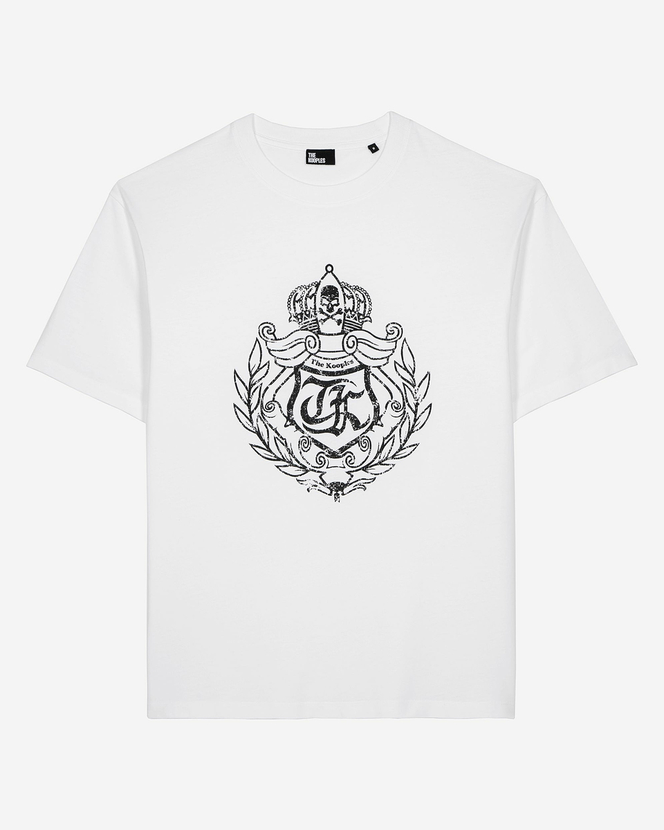 T-shirt with white screen print