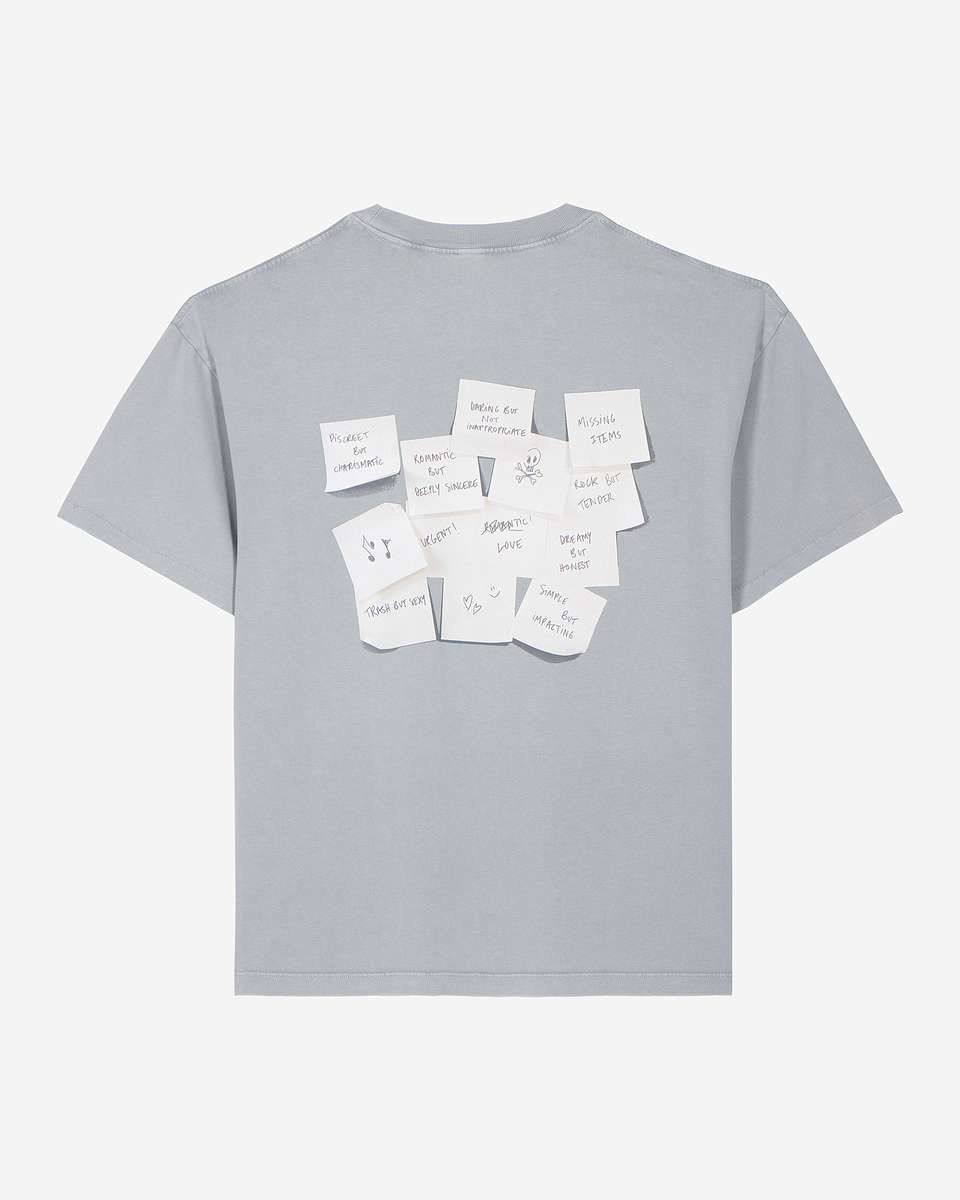 T-shirt with blue screen print