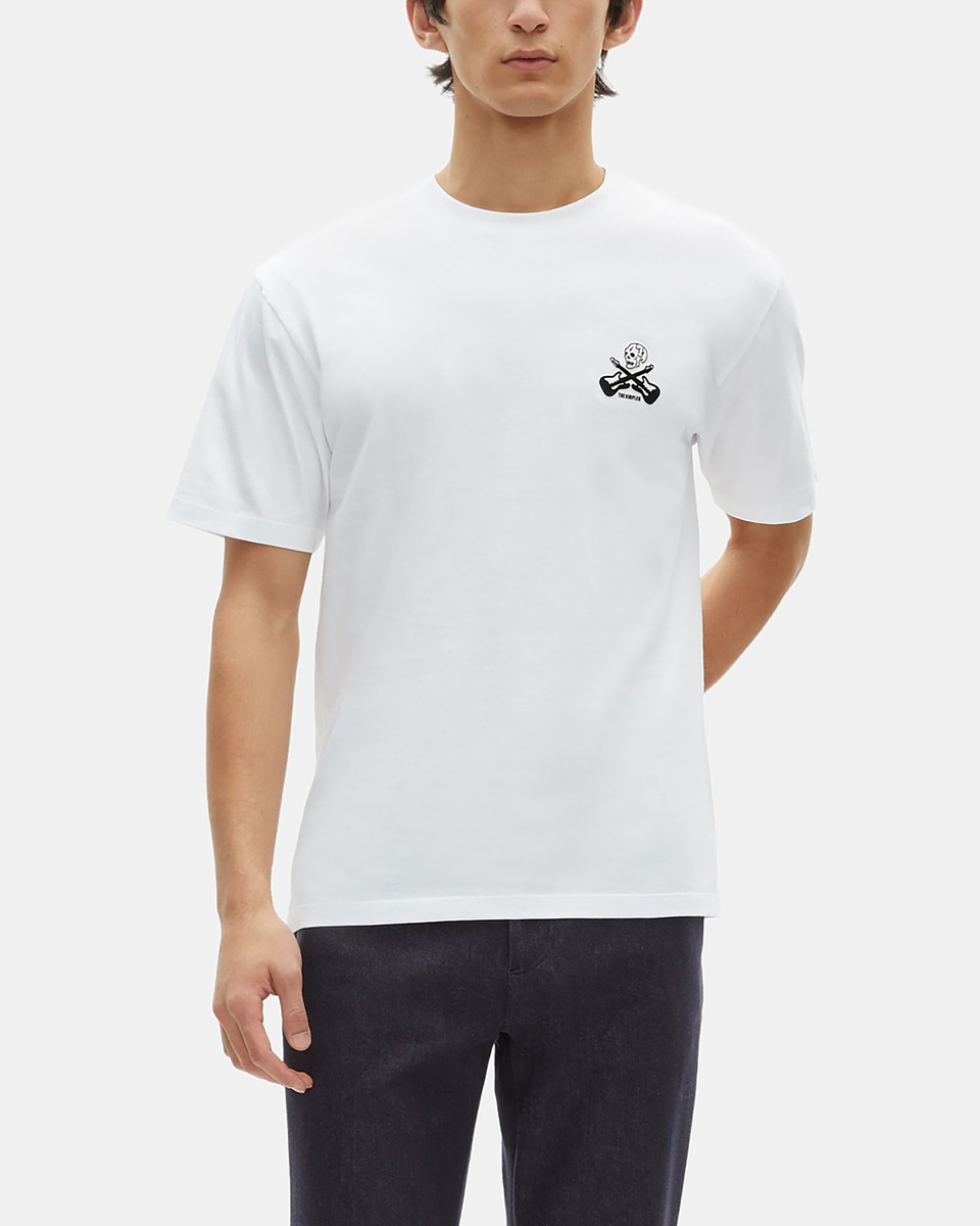 T-shirt with white flocking