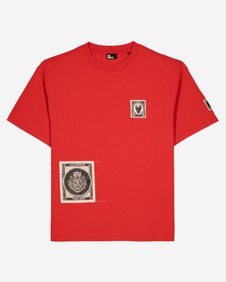 T-shirt with red patches