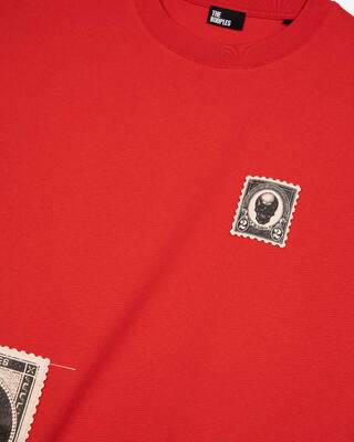 T-shirt with red patches