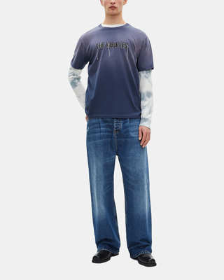 Navy Blue Faded Logo T-Shirt