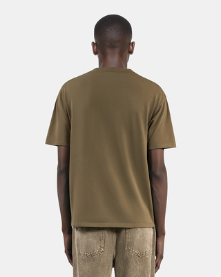 T-shirt with khaki screen print