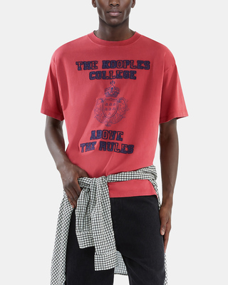 T-shirt with red screen print