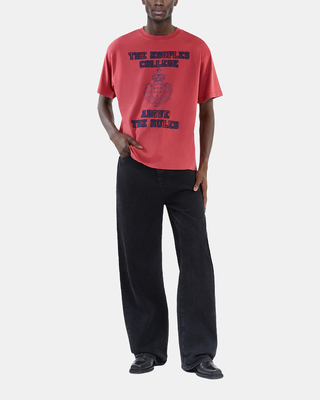 T-shirt with red screen print