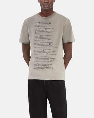 T-shirt with grey screen print