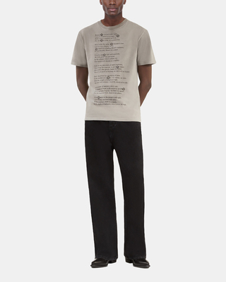 T-shirt with grey screen print