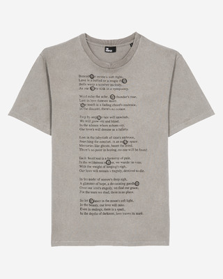T-shirt with grey screen print