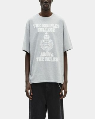 Gray T-shirt with screen print patch
