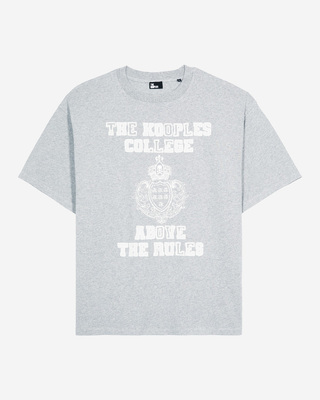 Gray T-shirt with screen print patch