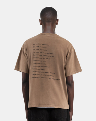 What is light brown T-shirt